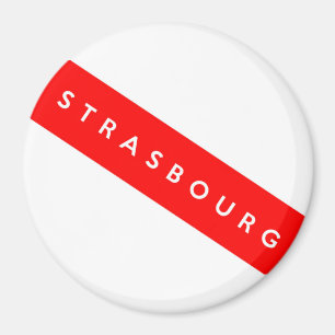 Straßburg-Stadtfrankreich-Landesflaggetextname Magnet