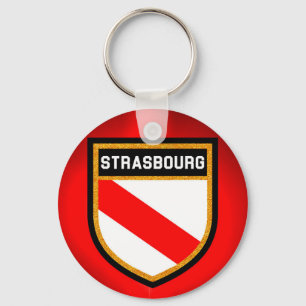 Straßburger Flagge Schlüsselanhänger