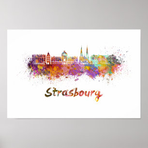 Straßburger Skyline Poster