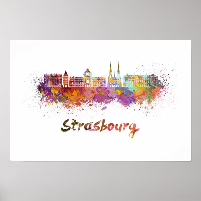 Straßburger Skyline Poster (Vorne)