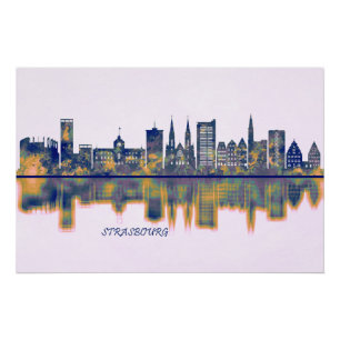 Straßburger Skyline Poster