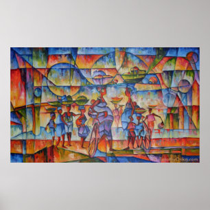 Straßdialog II - Canvas Print Poster