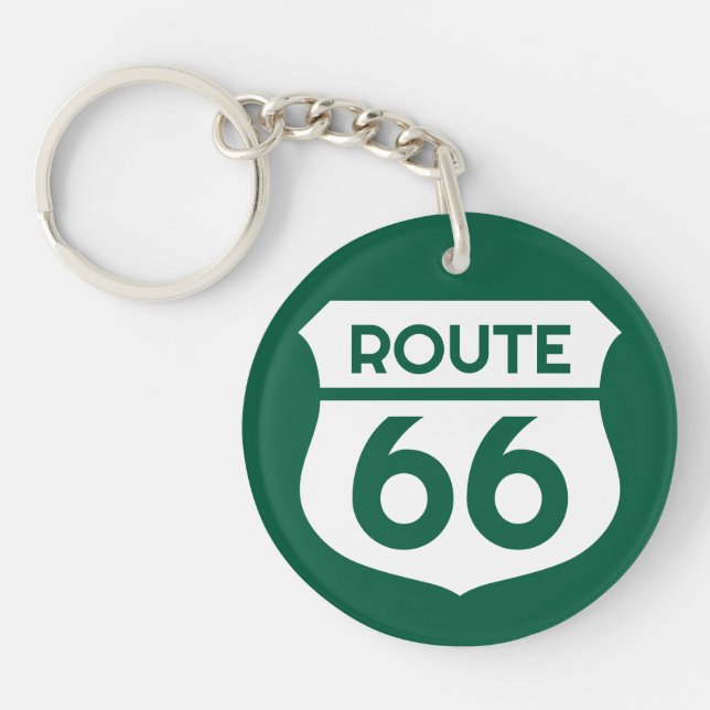 Straße 66 US-Staat Autostraßenschild Sonderzeichen Schlüsselanhänger (Vorderseite)