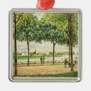 Straße Alfred Sisleys   der spanischen Silbernes Ornament