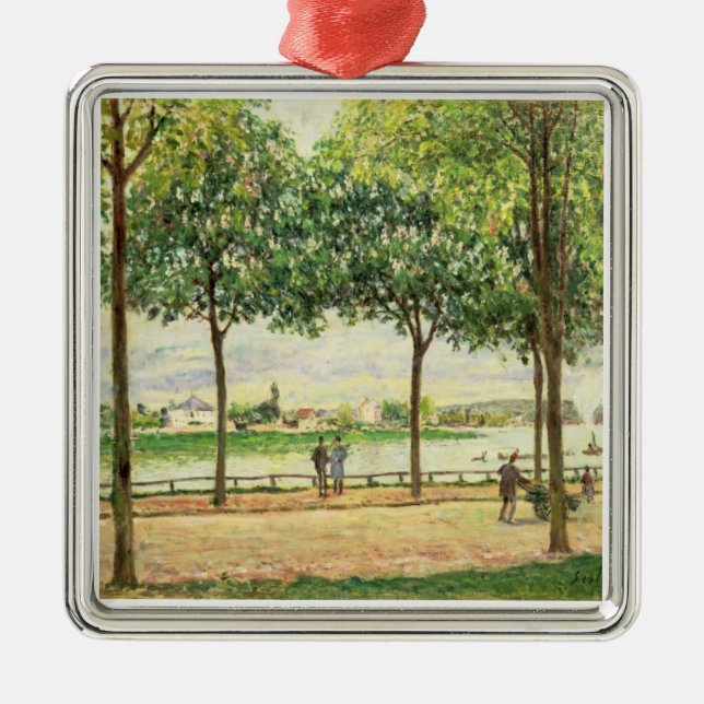Straße Alfred Sisleys | der spanischen Silbernes Ornament (Vorne)