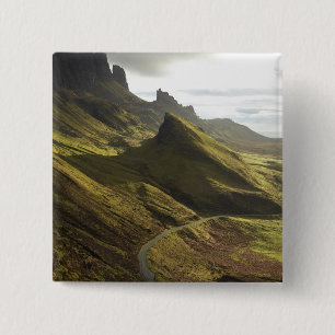 Straße aufsteigend The Quiraing, Isle of Skye, Button