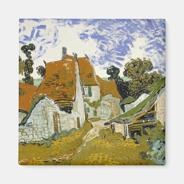 Straße Auvers-sur-Oise Vincent van Gogh Magnet (Vorne)