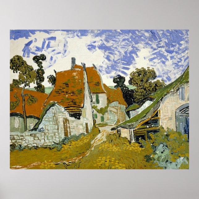 Straße Auvers-sur-Oise Vincent van Gogh Poster (Vorne)