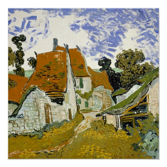 Straße Auvers-sur-Oise Vincent van Gogh Poster (Vorderseite)