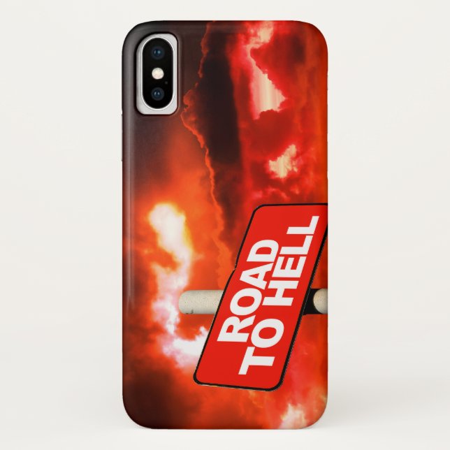 Straße bis zur Hölle Schild Case-Mate iPhone Hülle (Rückseite)