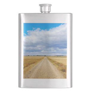 Straße Boadilla del Camino - Itero de la Vega Flachmann