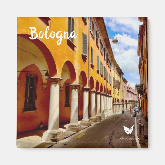 Straße Bologna - Kühlschrankmagnet von Velvet Esca (Vorne)