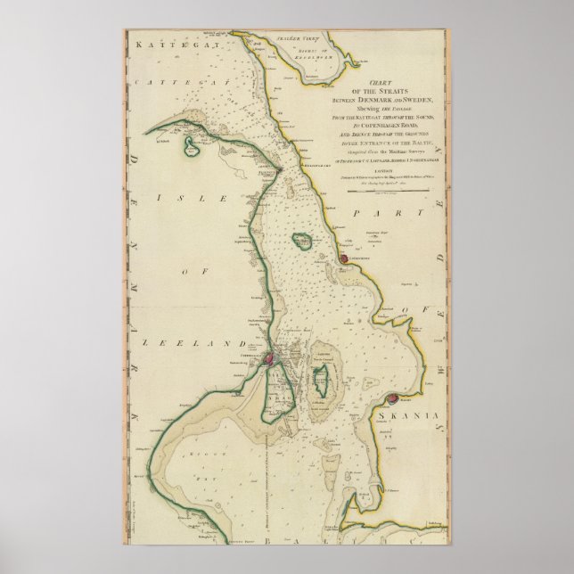 Straße Dänemark-Schweden Poster (Vorne)