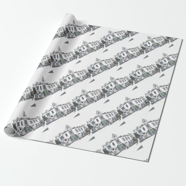 Straße der Altstadt Geschenkpapier (Ungerollt)