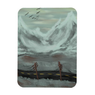 Straße Desolat Magnet