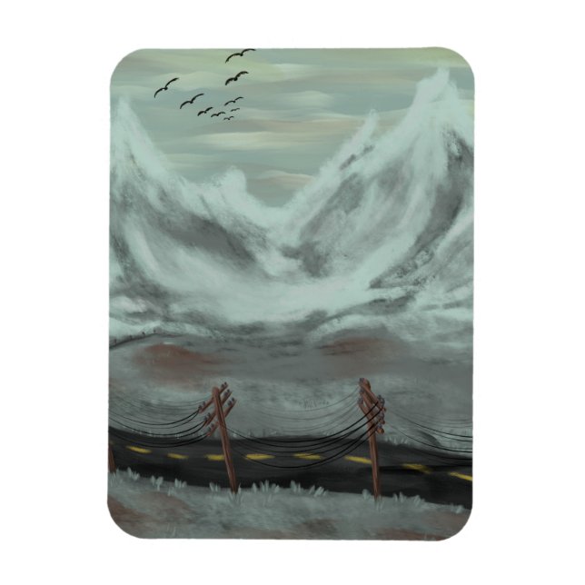 Straße Desolat Magnet (Vertikal)