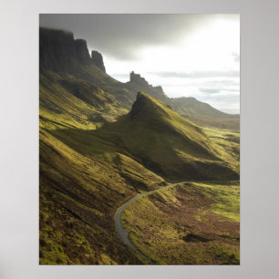 Straße, die die Quiraing, die Insel Skye, Poster