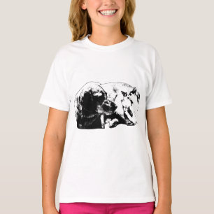 Straße Duo: Hund + Katze T-Shirt