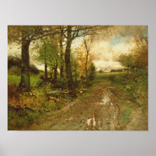 Straße durch das Holz Poster