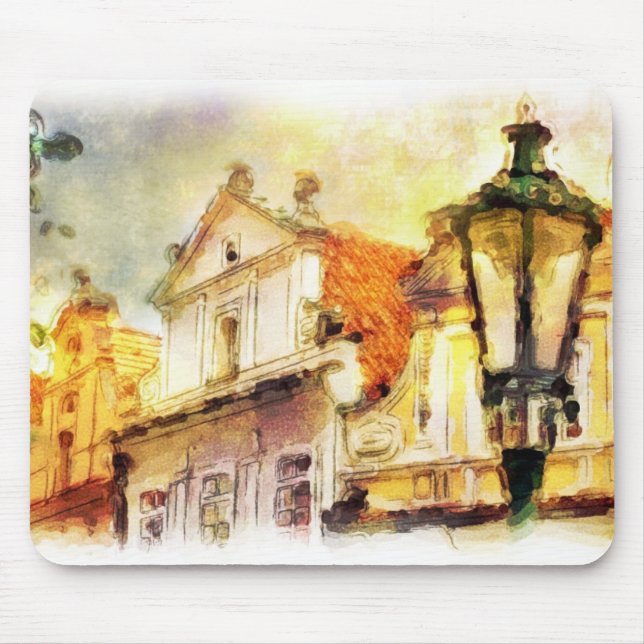 Straße im alten Teil von Prag Mousepad (Vorne)