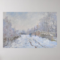Straße im Schnee Argenteuil von Claude Monet