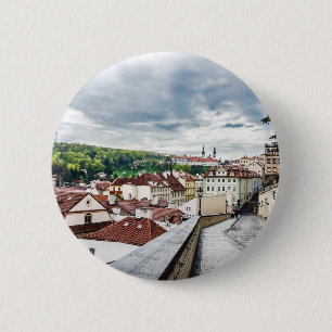 Straße im Stadtzentrum von Prag Button