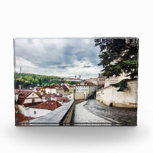 Straße im Stadtzentrum von Prag Fotoblock