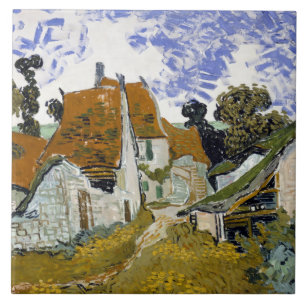 Straße in Auvers-sur-Oise von Vincent van Gogh Fliese