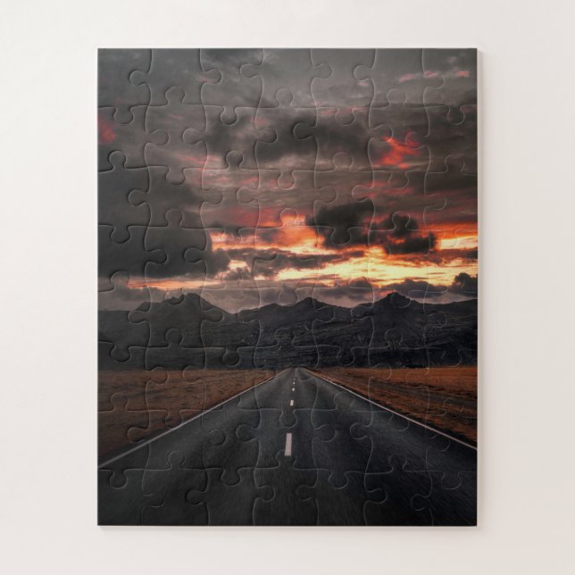 Straße in den Sunset Mountain (Vertikal)