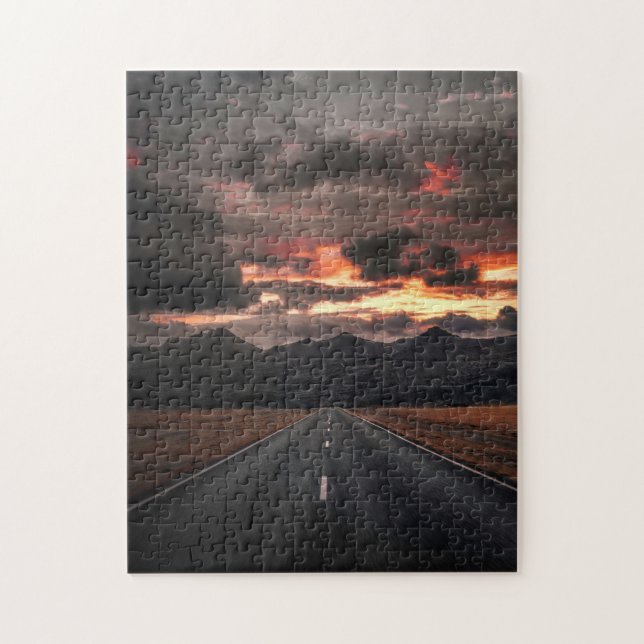 Straße in den Sunset Mountain (Vertikal)