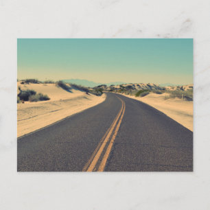 Straße in der Wüste Postkarte