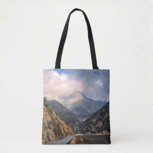 Straße in die ruhige Landschaft Foto-Wandkunst-Dru Tasche