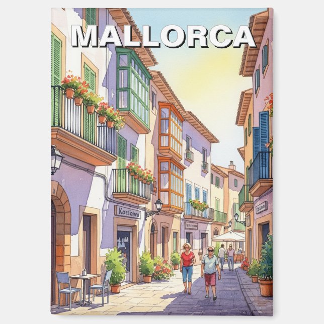 Straße in Mallorca Spanien Reisen Magnet (Vorderseite)