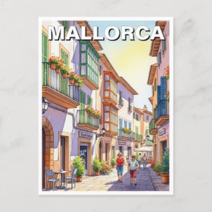 Straße in Mallorca Spanien Reisen Postkarte
