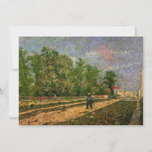 Straße in Paris mit Bäuerin von Vincent van Gogh Einladung