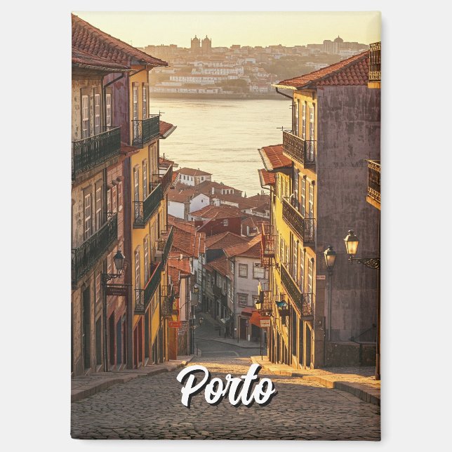 Straße in Porto Portugal Magnet (Vorderseite)