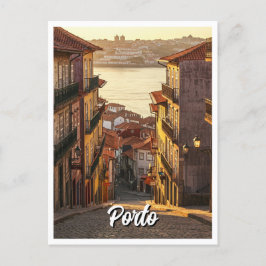 Straße in Porto Portugal Postkarte