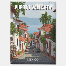 Straße in Puerto Vallarta Mexiko Magnet