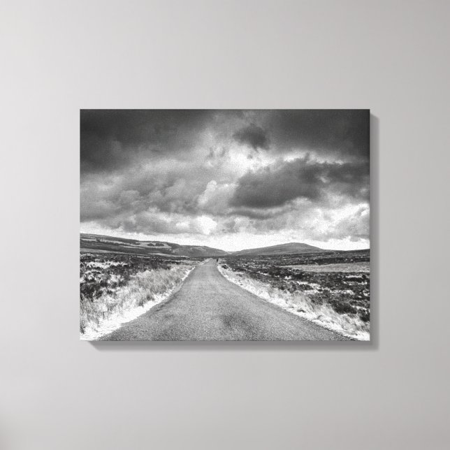 Straße in Rainstorm Leinwanddruck (Vorderseite)