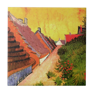 Straße in Saintes Maries von Vincent van Gogh Fliese