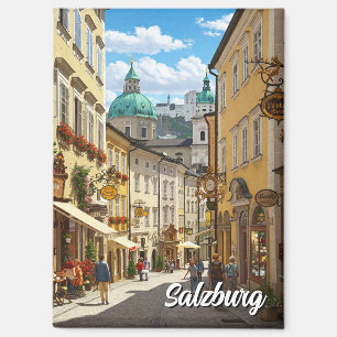 Straße in Salzburg Austria Travel Magnet