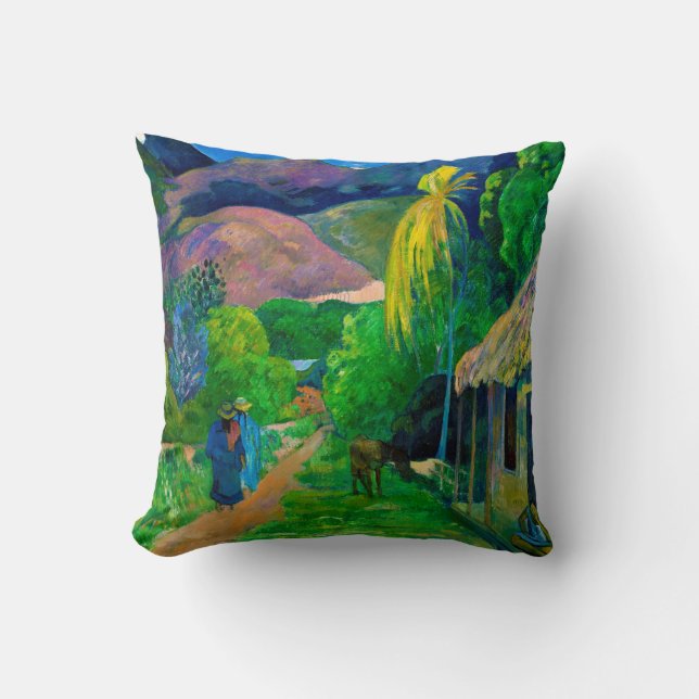 Straße in Tahiti, Gauguin Kissen (Vorderseite)