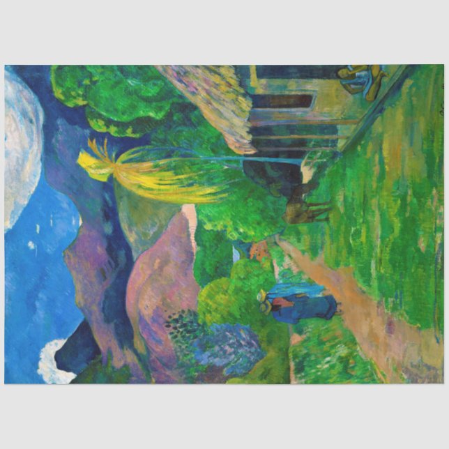 Straße in Tahiti, Gauguin Seidenpapier (Vorderseite)