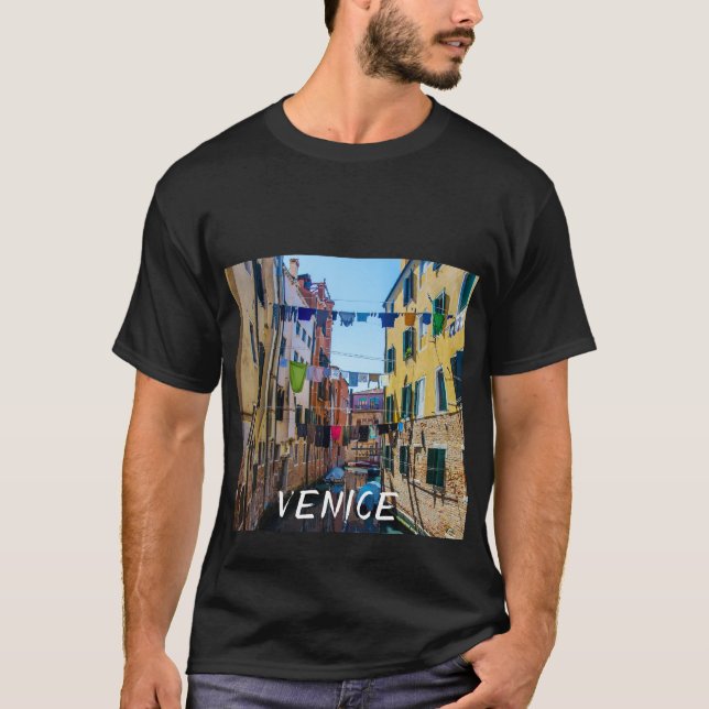 Straße in Venedig mit Wäsche waschen Kleider Itali (Vorderseite)