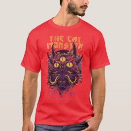 Straße kings Cat Monster lässiger roter T - Shirt