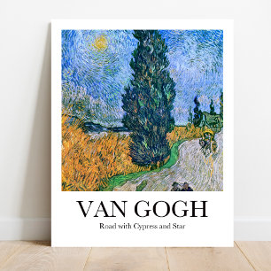 Straße mit Cypress und Star von Vincent van Gogh Poster