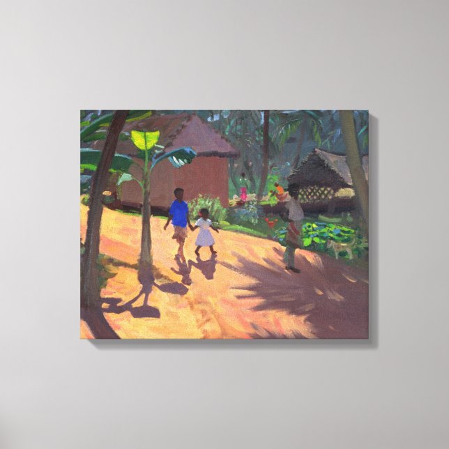 Straße nach Kovalum Beach Kerala 1996 Leinwanddruck (Vorderseite)