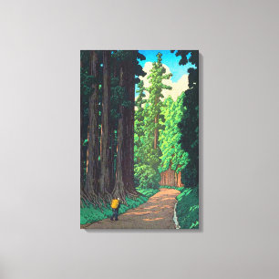 Straße nach Nikko von Kawase Hasui Japanische Kuns Leinwanddruck