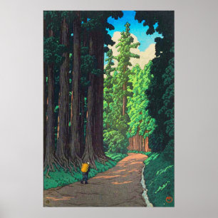 Straße nach Nikko von Kawase Hasui japanische Kuns Poster
