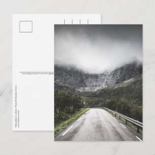 Straße nach Nusfjord Lofoten Postkarte